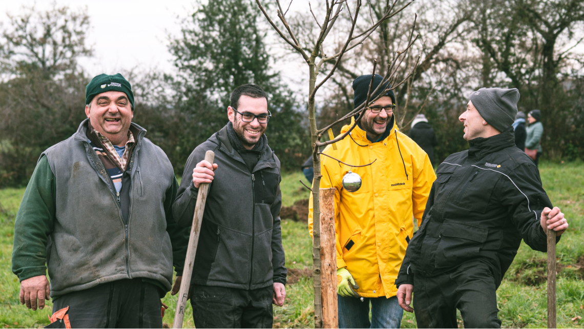 Plantation des premiers arbres